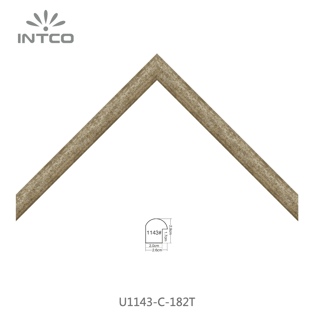 U1143-C-182T — 2.6cm Gold PS Bilderrahmenleiste