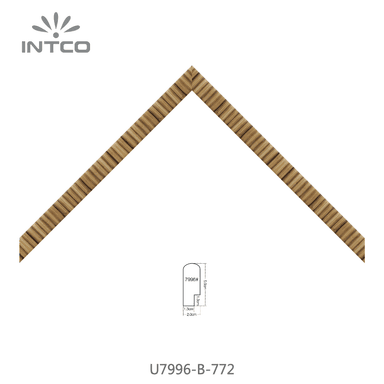 U7996-B-772 — 2cm Natur PS Bilderrahmenleiste