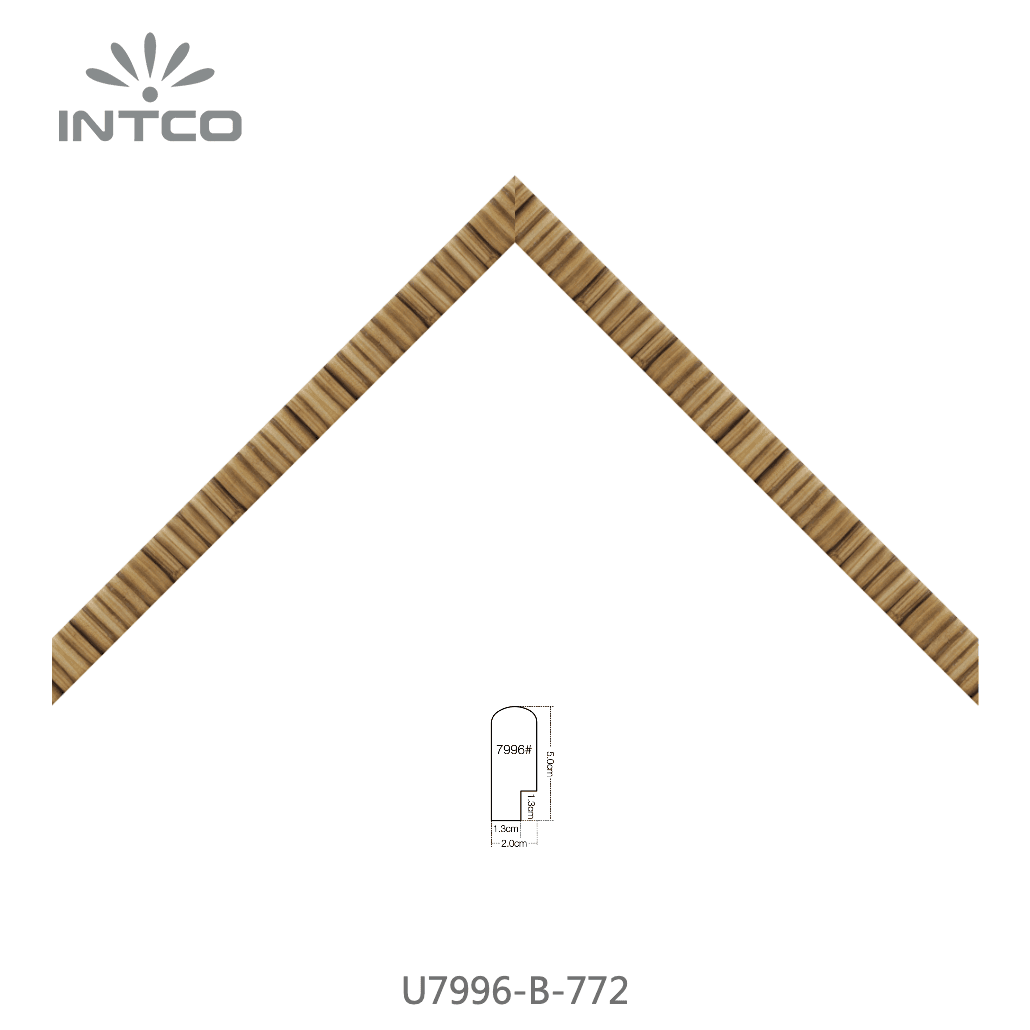 U7996-B-772 — 2cm Natur PS Bilderrahmenleiste