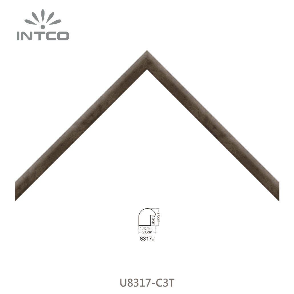 U8317-C3T — 2.01cm Natur PS Bilderrahmenleiste
