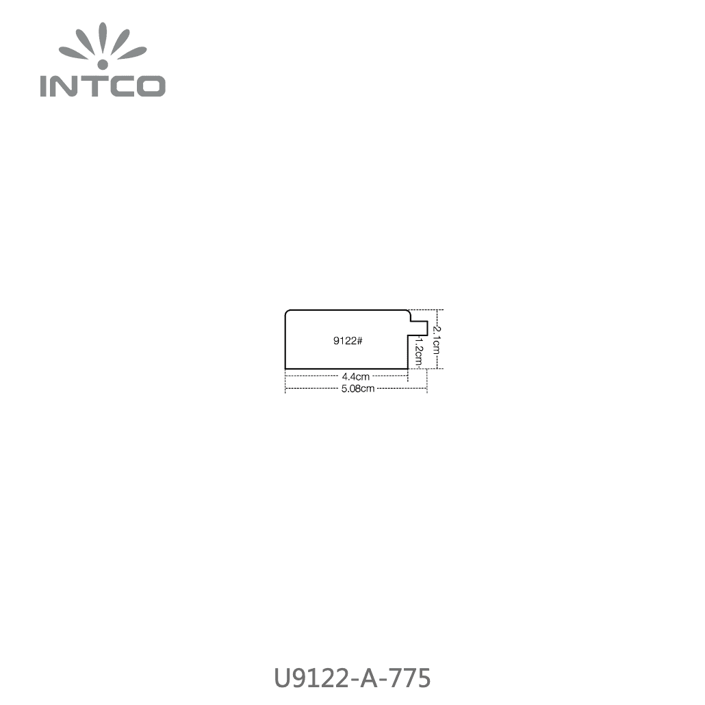 U9122-A-775 — 5.08cm Natural PS Moldura para Marco de Fotos