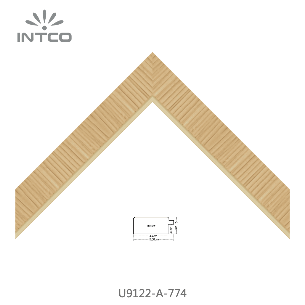 U9122-A-774 — 5.08cm Natural PS Moldura para Marco de Fotos