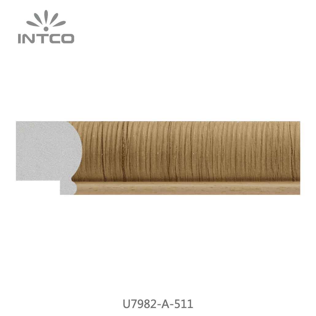 U7982-A-511 — 3.5cm Natural PS Moldura para Marco de Fotos