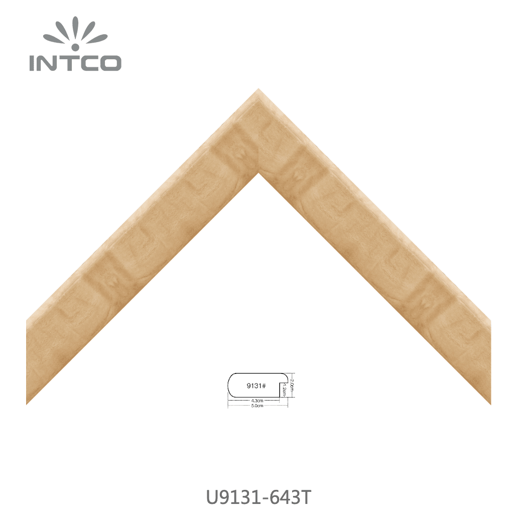 U9131-643T — 5cm Natur PS Bilderrahmenleiste