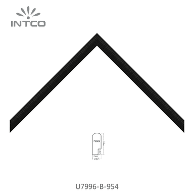 U7996-B-954 — 2cm Negro PS Moldura para Marco de Fotos