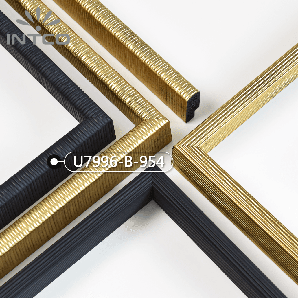 U7996-B-954 — 2cm Preto PS Moldura para Quadro