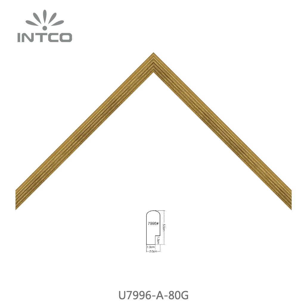 U7996-A-80G — 2cm Gold PS Bilderrahmenleiste