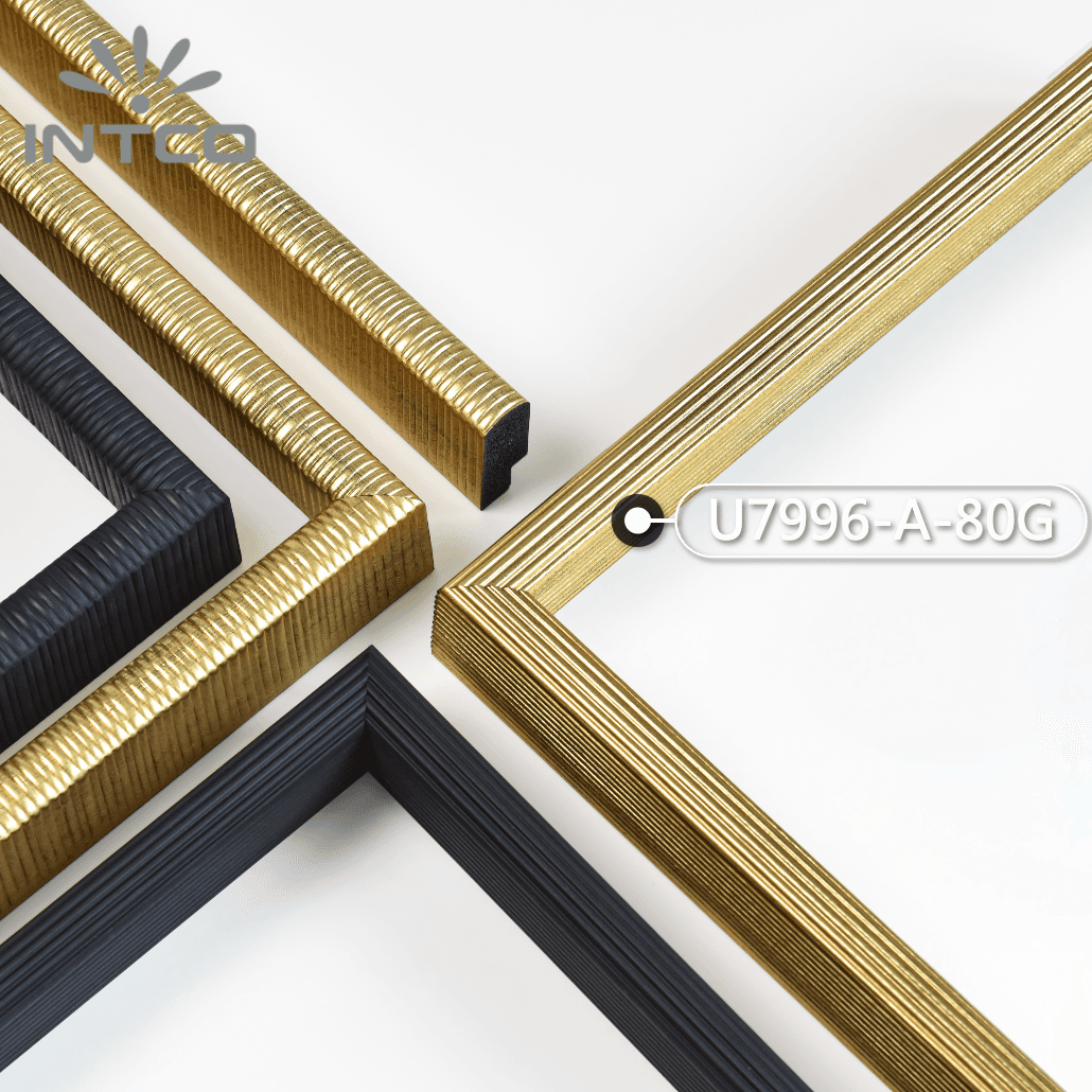 U7996-A-80G — 2cm Gold PS Bilderrahmenleiste