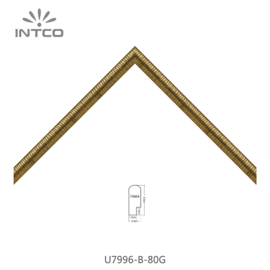 U7996-B-80G — 2cm Gold PS Bilderrahmenleiste