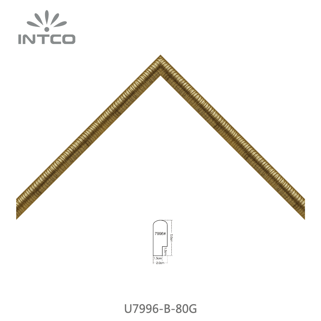 U7996-B-80G — 2cm Gold PS Bilderrahmenleiste