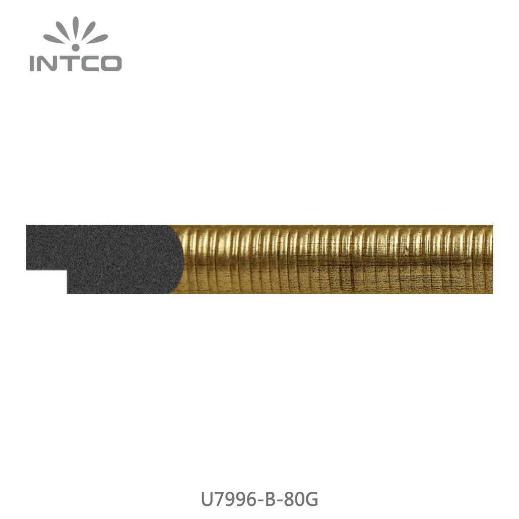U7996-B-80G — 2cm Gold PS Bilderrahmenleiste