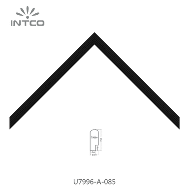 U7996-A-085 — 2cm Schwarz PS Bilderrahmenleiste