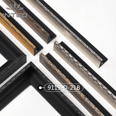 9119-D-21B — 3.5cm Schwarz PS Bilderrahmenleiste