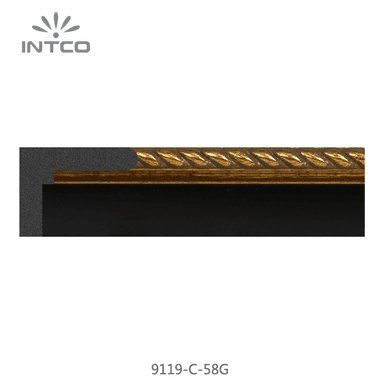 9119-C-58G — 3.5cm Gold PS Picture Frame Moulding