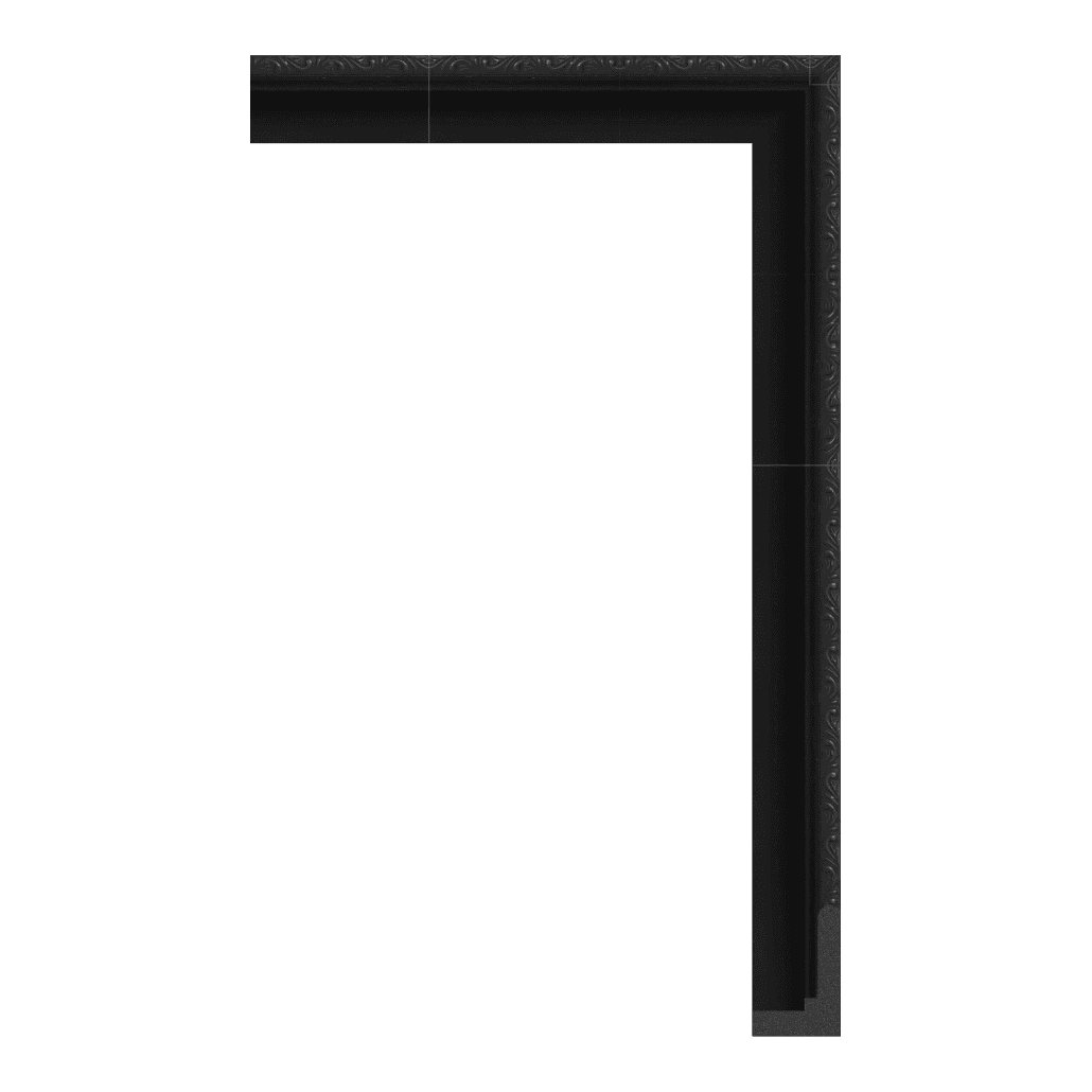 9119-B-21B — 3.5cm Schwarz PS Bilderrahmenleiste