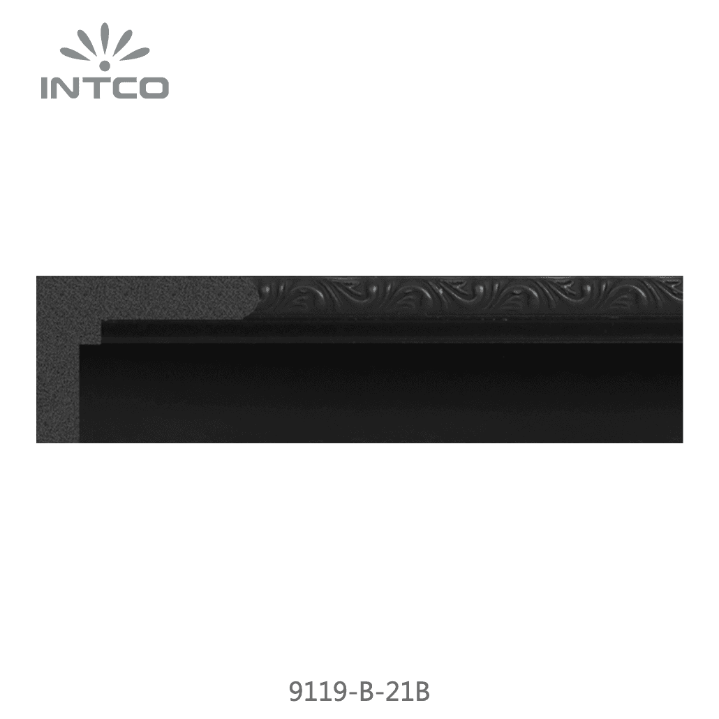 9119-B-21B — 3.5cm Schwarz PS Bilderrahmenleiste