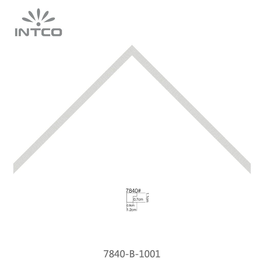 7840-B-1001 — 1.2cm Weiß PS Bilderrahmenleiste