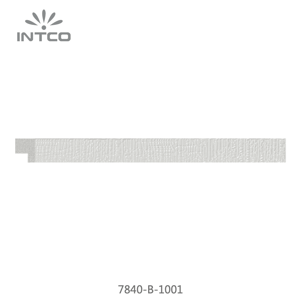 7840-B-1001 — 1.2cm Weiß PS Bilderrahmenleiste