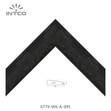 6779-WK-A-995 — 7.62cm Negro PS Moldura para Marco de Fotos