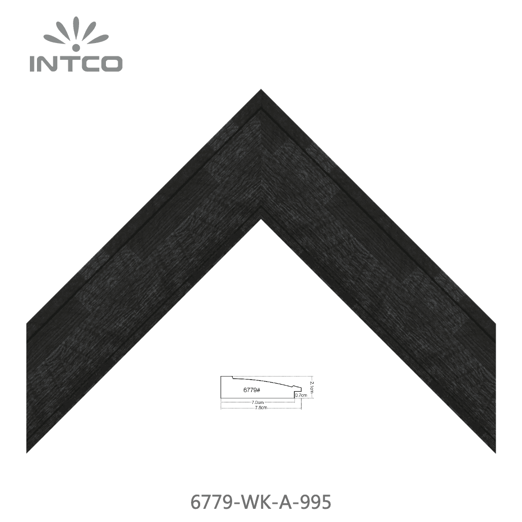 6779-WK-A-995 — 7.62cm Negro PS Moldura para Marco de Fotos