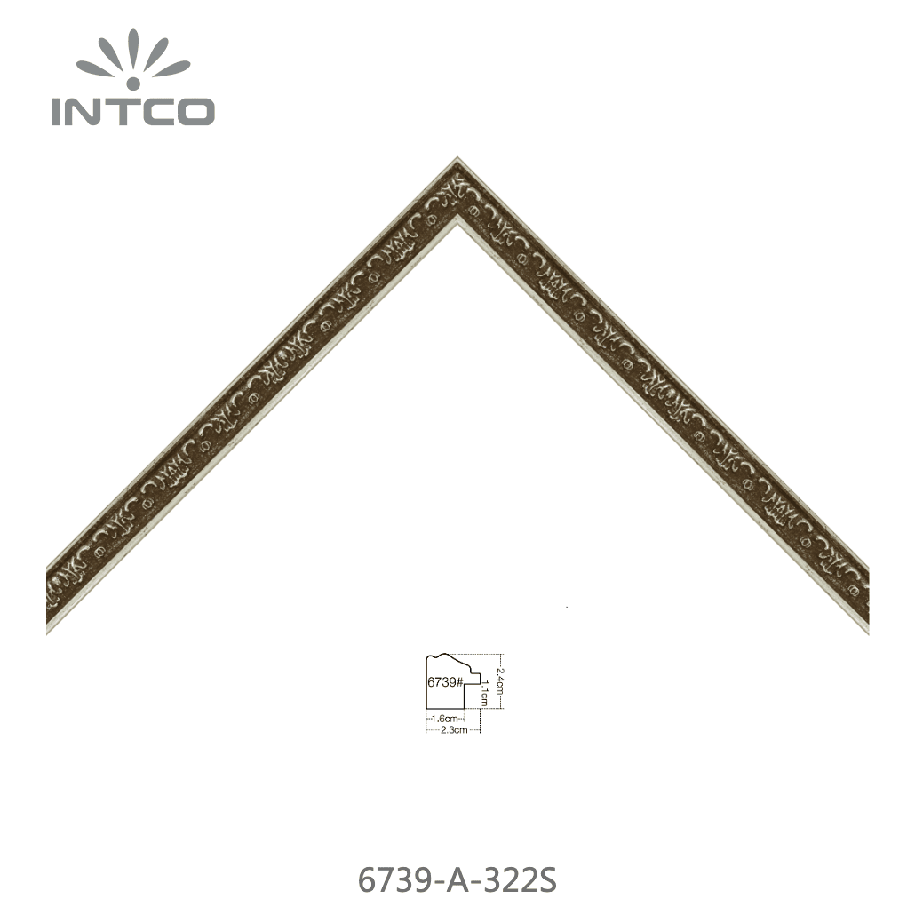 6739-A-322S — 2.35cm Doré PS Baguette d'Encadrement