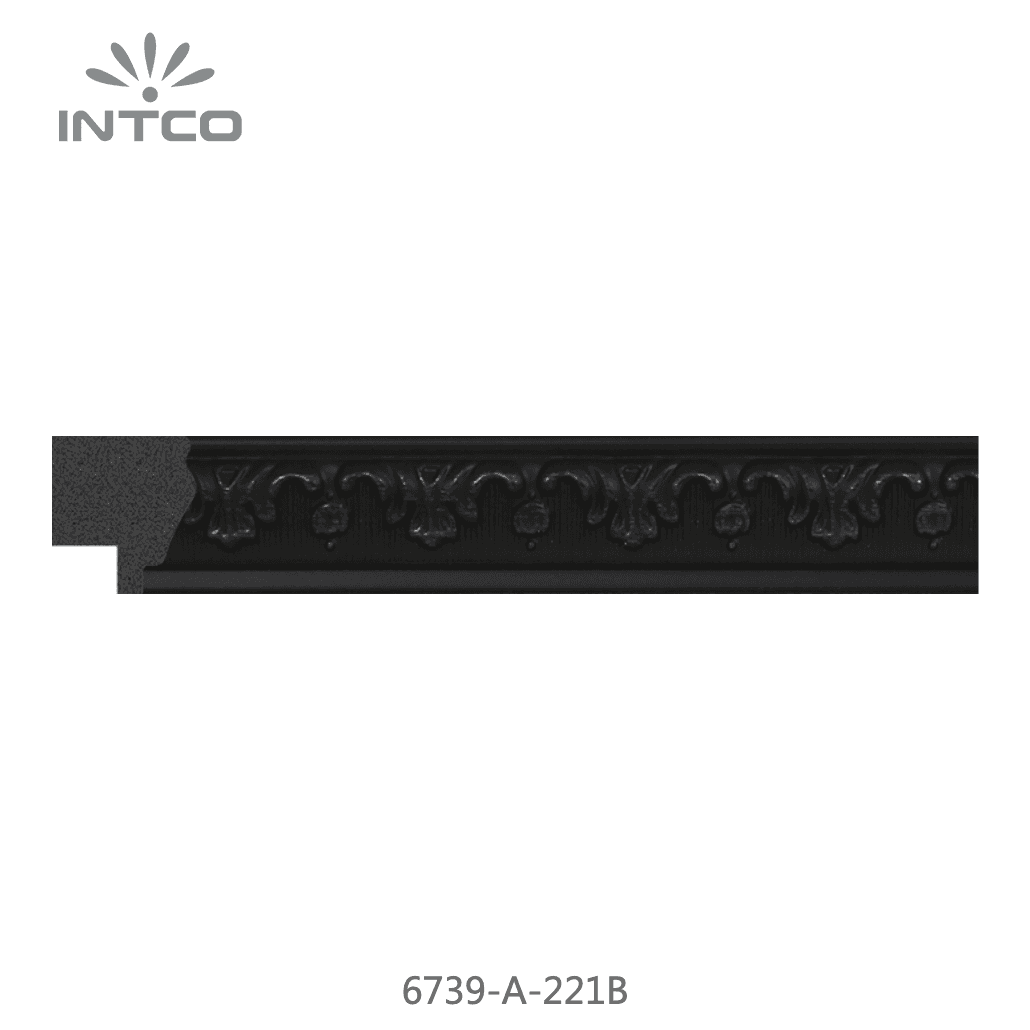 6739-A-221B — 2.35cm Preto PS Moldura para Quadro