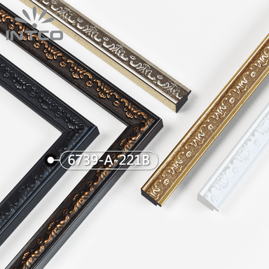 6739-A-221B — 2.35cm Preto PS Moldura para Quadro