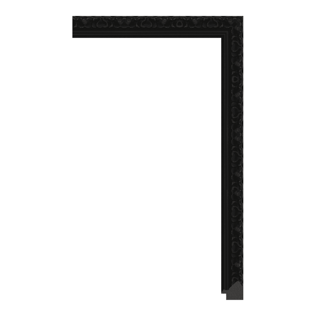 6737-A-221B — 3cm Schwarz PS Bilderrahmenleiste