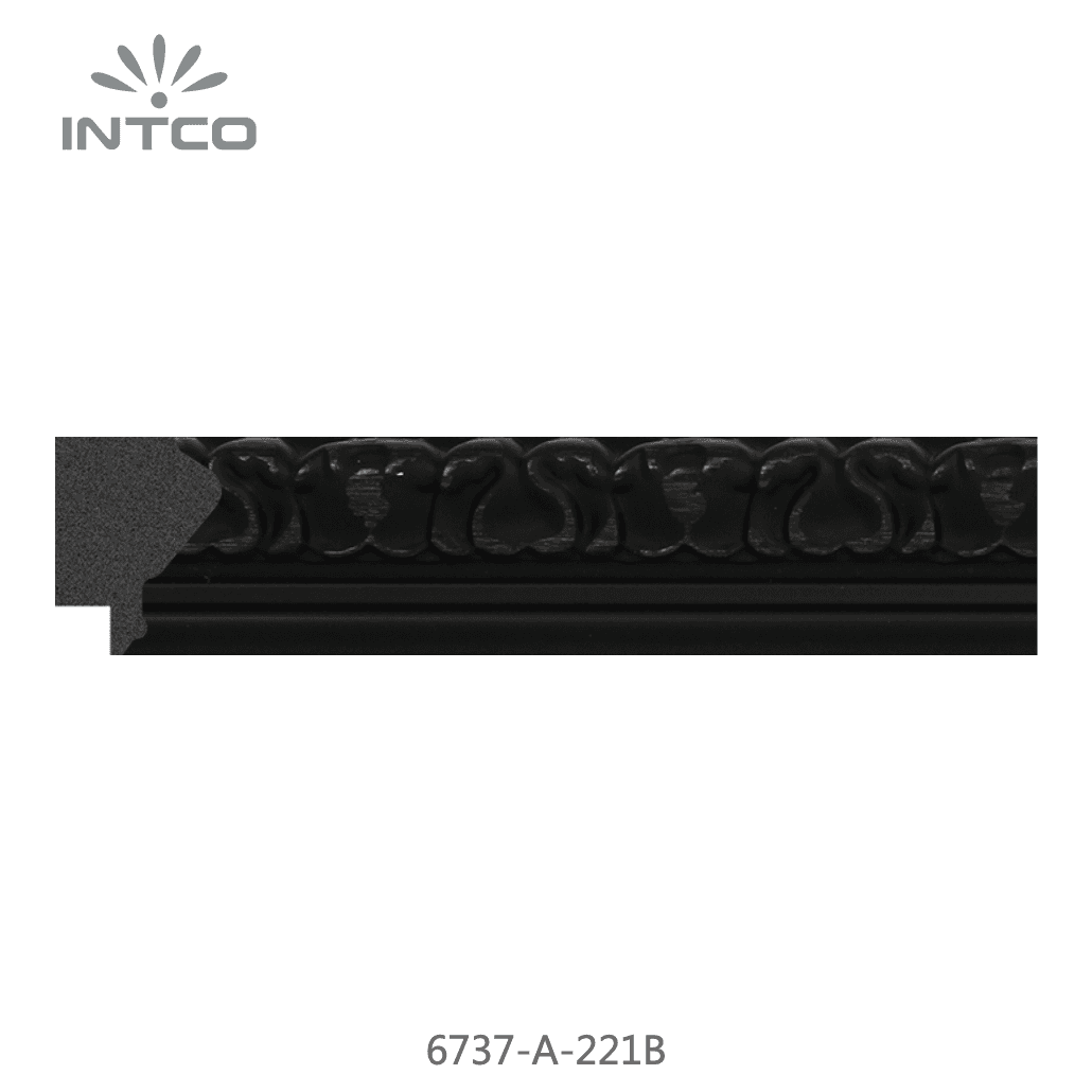 6737-A-221B — 3cm Schwarz PS Bilderrahmenleiste