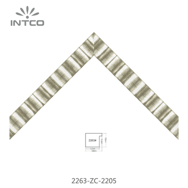 2263-ZC-2205 — 3.81cm Argenté PS Baguette d'Encadrement