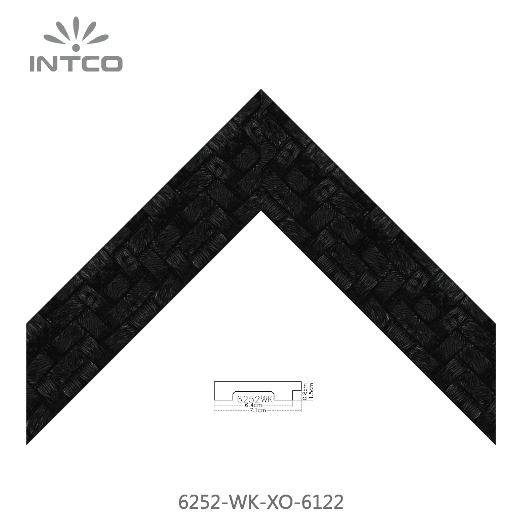 6252-WK-XO-6122 — 7.05cm Schwarz PS Bilderrahmenleiste