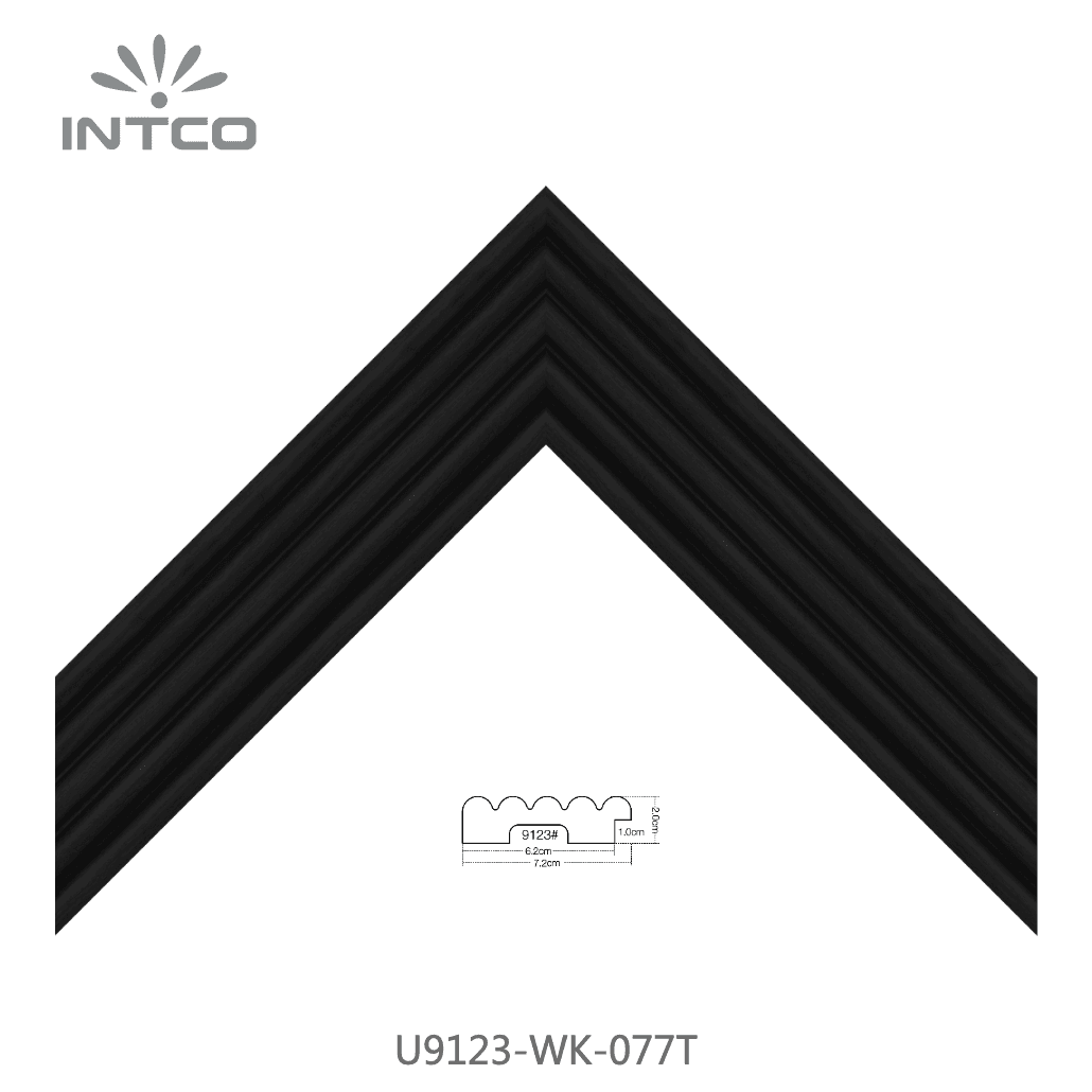 U9123-WK-077T — 7.2cm Noir PS Baguette d'Encadrement