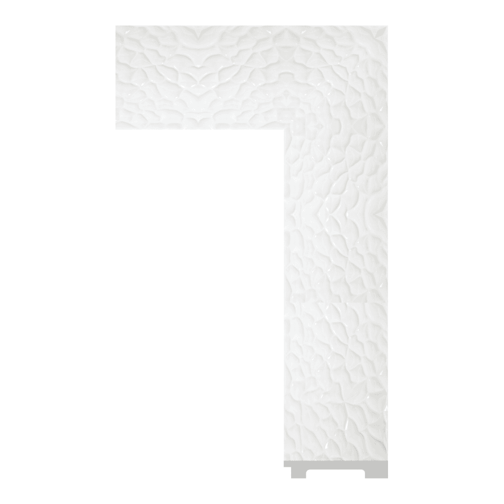 6248-WK-U-1001 — 8.89cm Weiß PS Bilderrahmenleiste