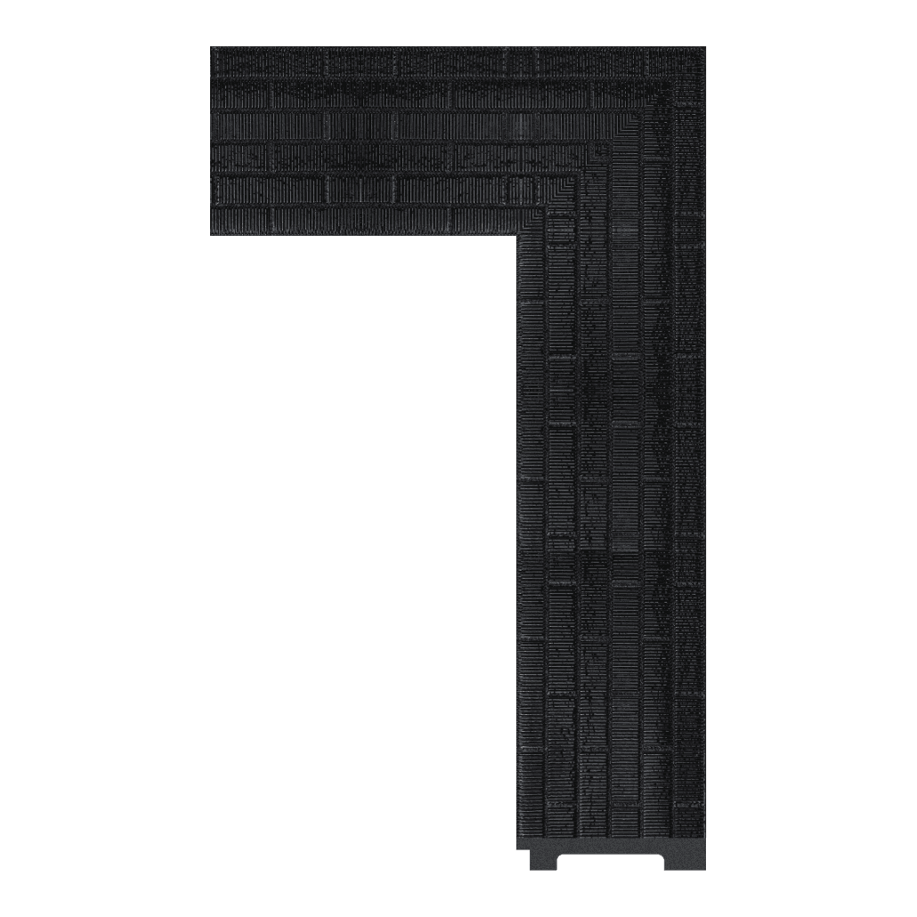 6248-WK-T-1007 — 8.89cm Schwarz PS Bilderrahmenleiste