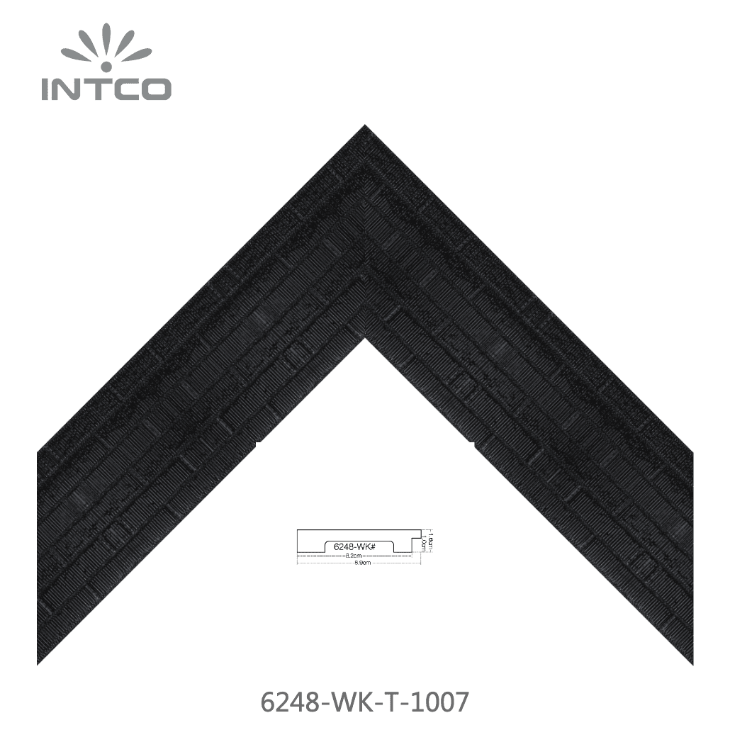 6248-WK-T-1007 — 8.89cm Preto PS Moldura para Quadro