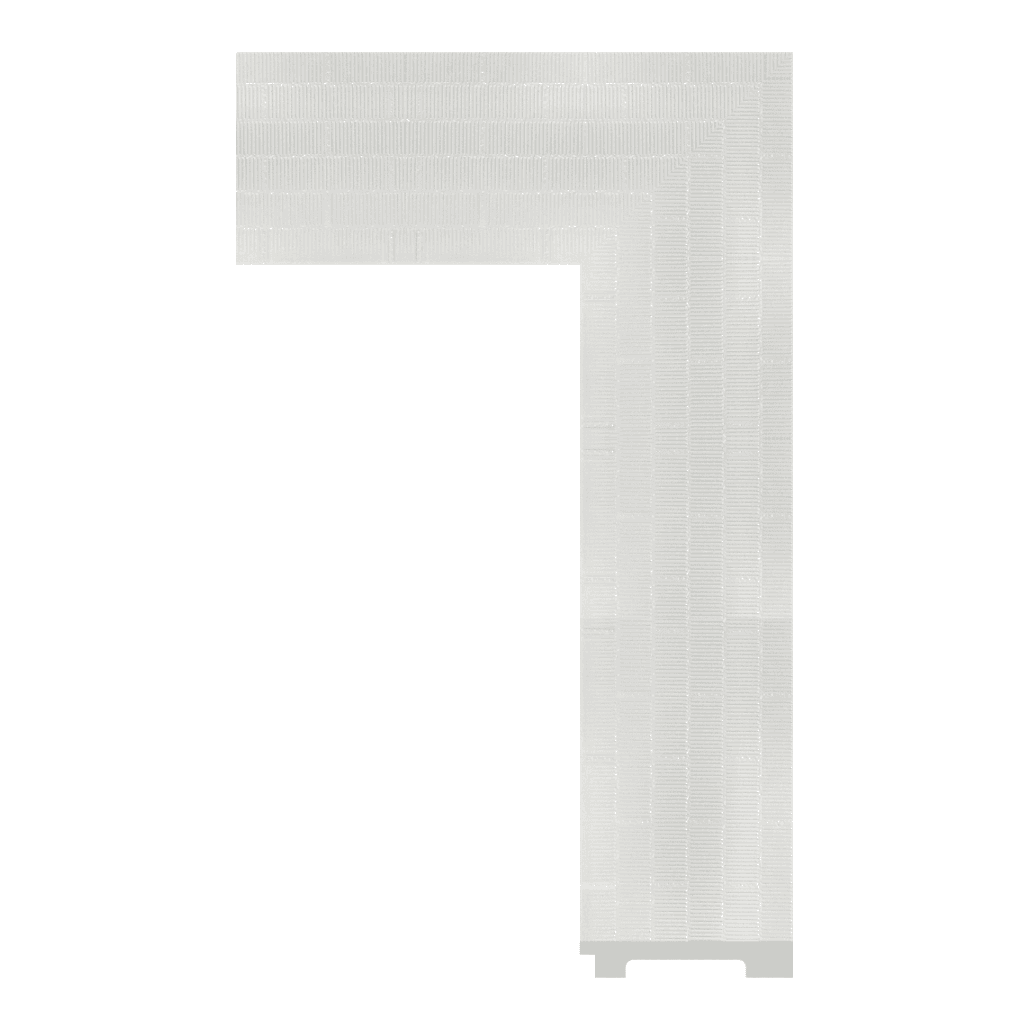 6248-WK-T-1001 — 8.89cm Weiß PS Bilderrahmenleiste