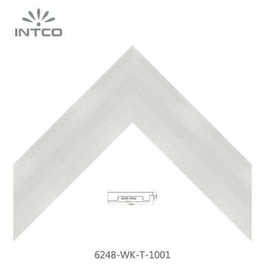 6248-WK-T-1001 — 8.89cm Blanco PS Moldura para Marco de Fotos