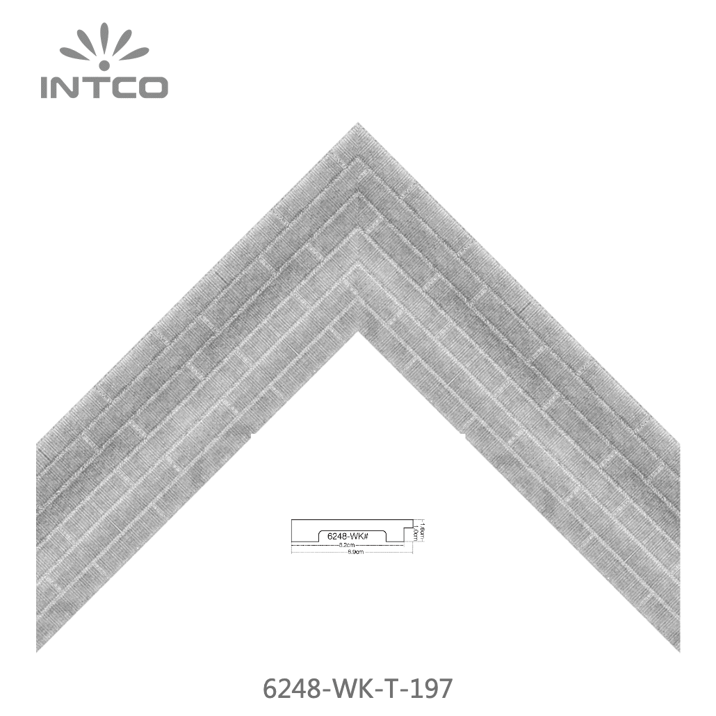 6248-WK-T-197 — 8.89cm Argenté PS Baguette d'Encadrement