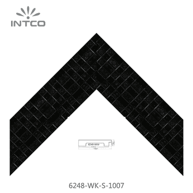 6248-WK-S-1007 — 8.89cm Schwarz PS Bilderrahmenleiste