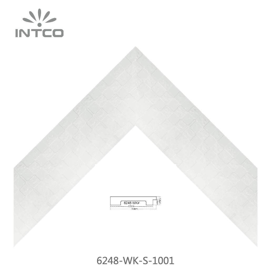 6248-WK-S-1001 — 8.89cm Weiß PS Bilderrahmenleiste