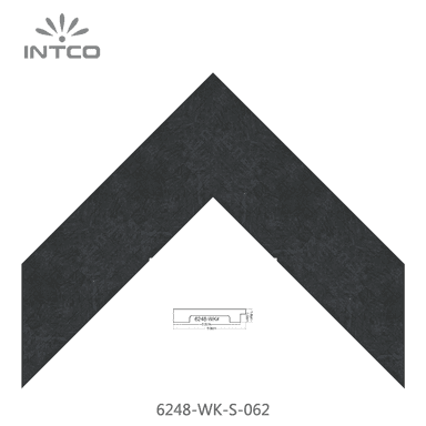 6248-WK-S-062 — 8.89cm Negro PS Moldura para Marco de Fotos