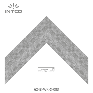 6248-WK-S-083 — 8.89cm Argenté PS Baguette d'Encadrement