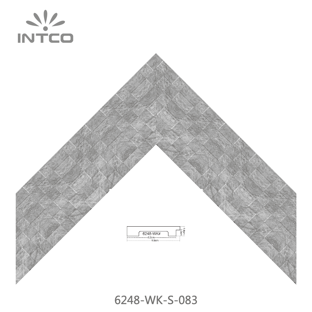 6248-WK-S-083 — 8.89cm Argenté PS Baguette d'Encadrement