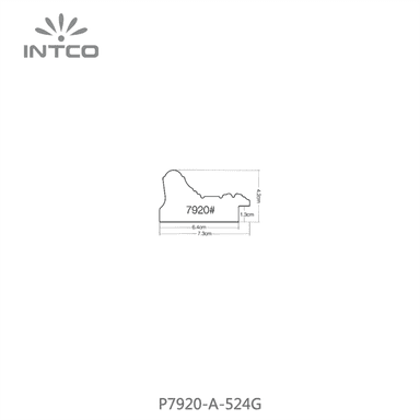 P7920-A-524G — 7.3cm Gold PS Bilderrahmenleiste