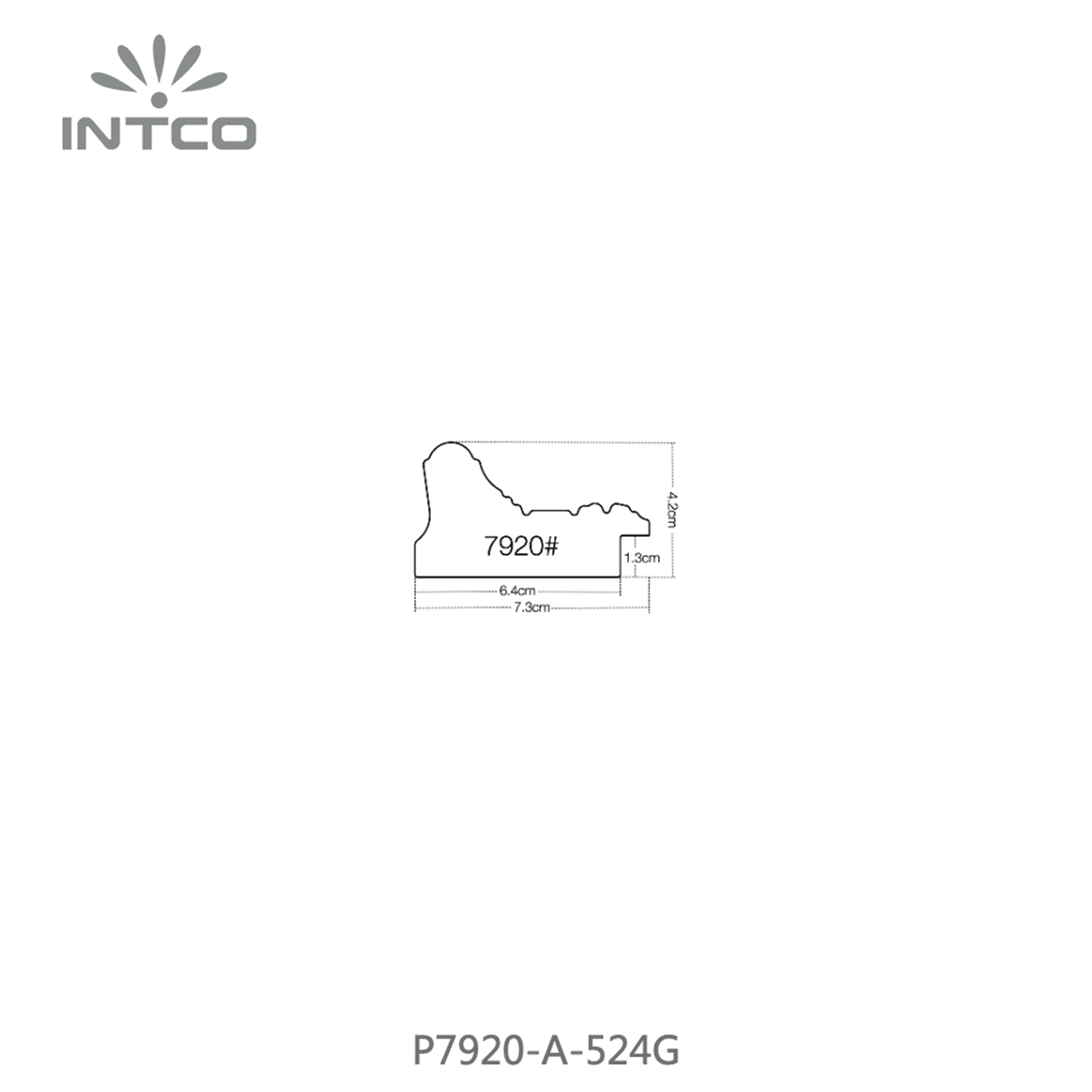 P7920-A-524G — 7.3cm Gold PS Bilderrahmenleiste
