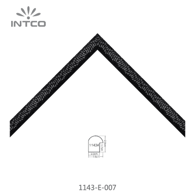 1143-E-007 — 2.6cm Negro PS Moldura para Marco de Fotos