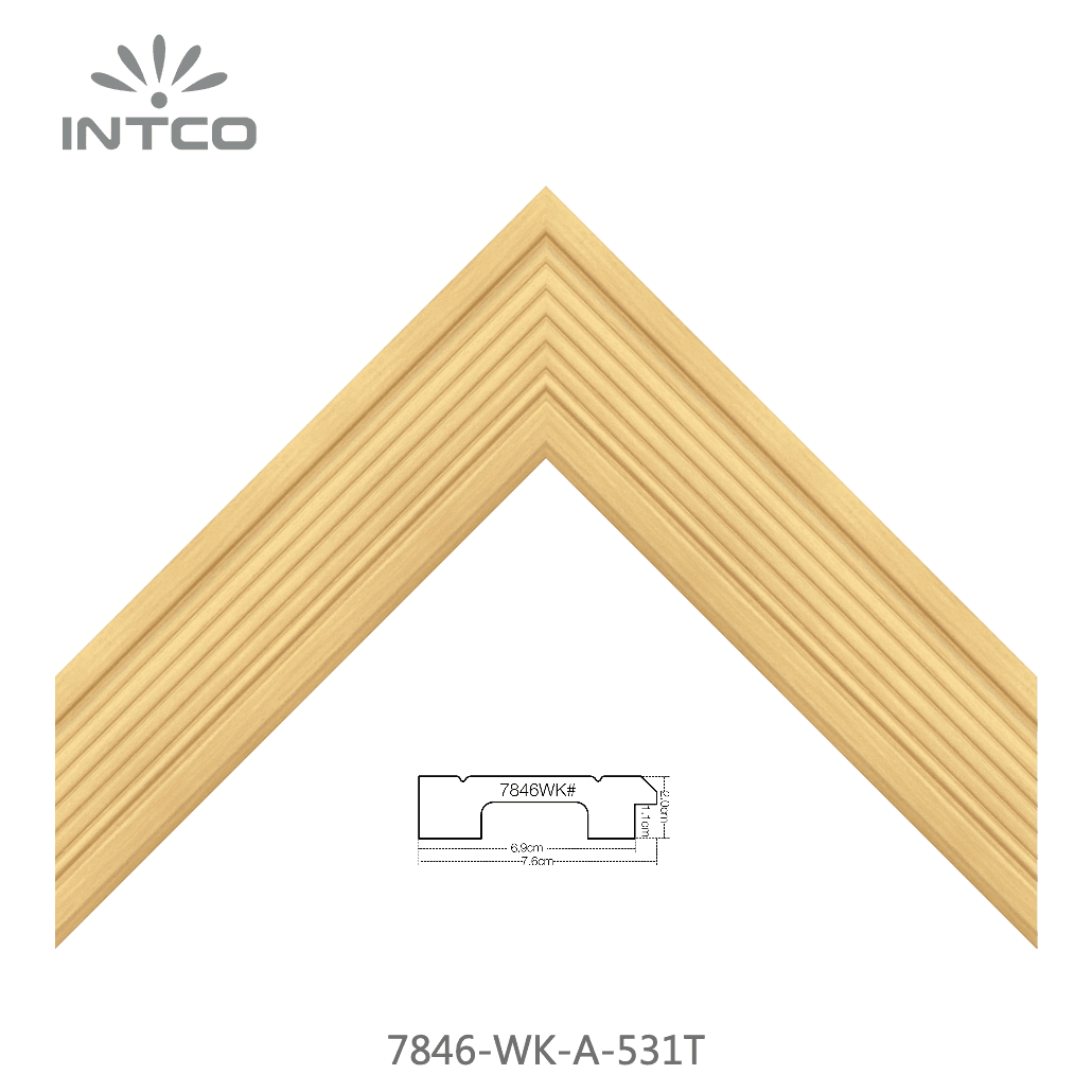 7846-WK-A-531T — 7.62cm Natural PS Picture Frame Moulding