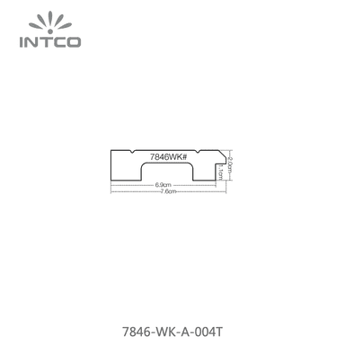 7846-WK-A-004T — 7.62cm Natur PS Bilderrahmenleiste