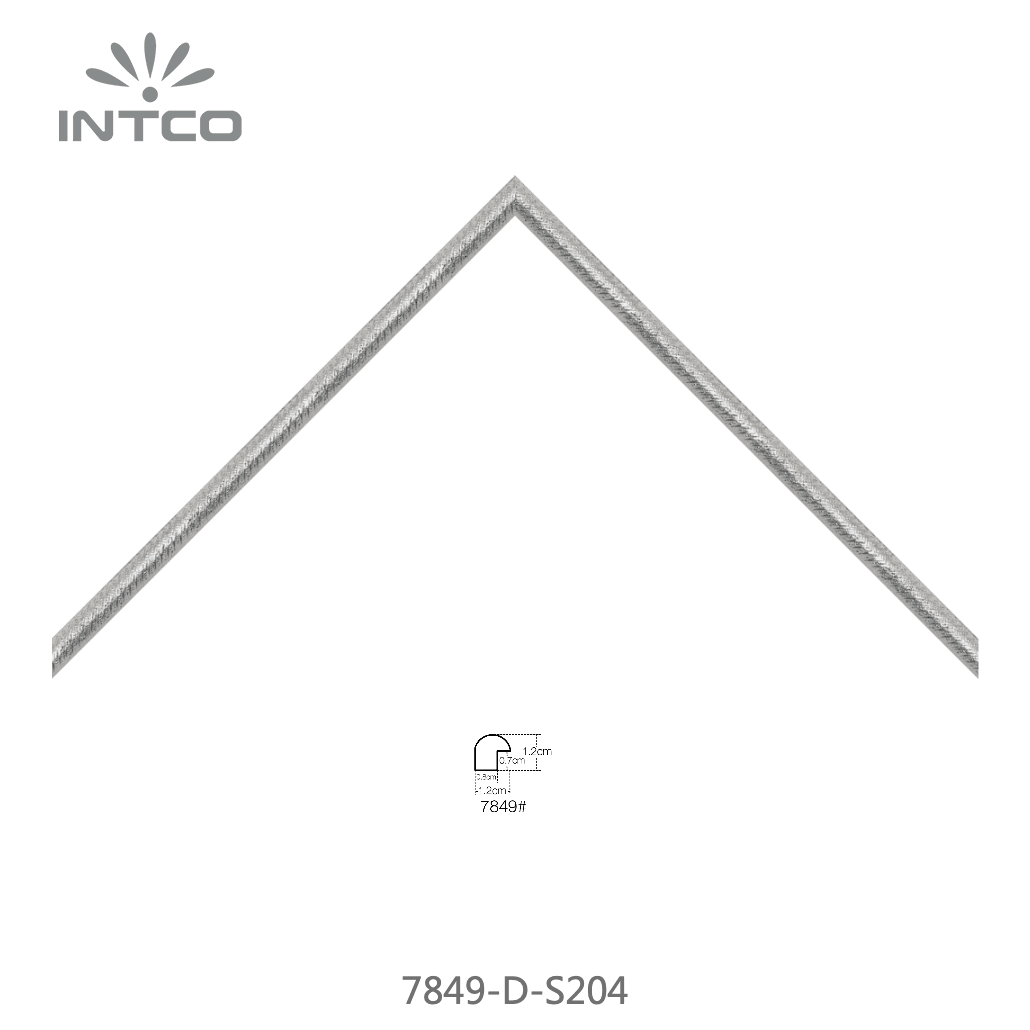 7849-D-S204 — 1.2cm Argenté PS Baguette d'Encadrement