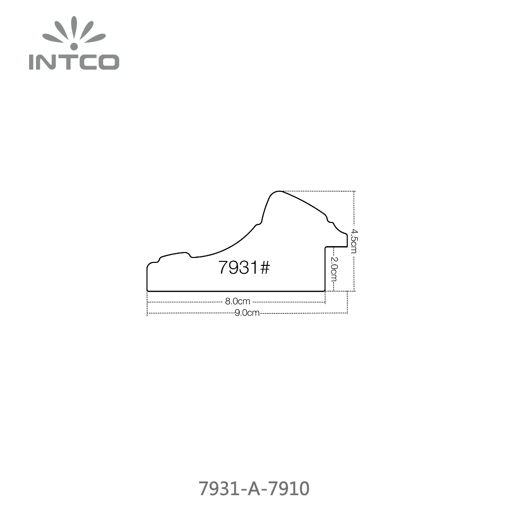 7931-A-7910 — 9cm PS Bilderrahmenleiste
